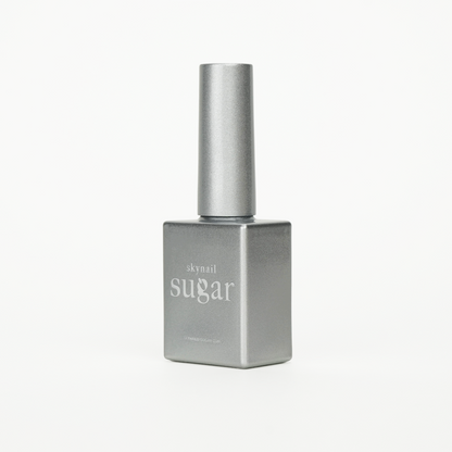 Bottle of glitter sparkle silver gel nail polish from Skynailbysugar