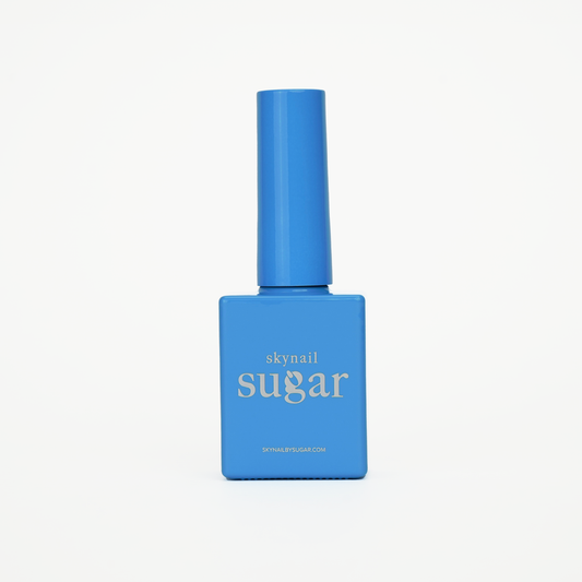 Bottle of neon blue gel nail polish from Skynailbysugar
