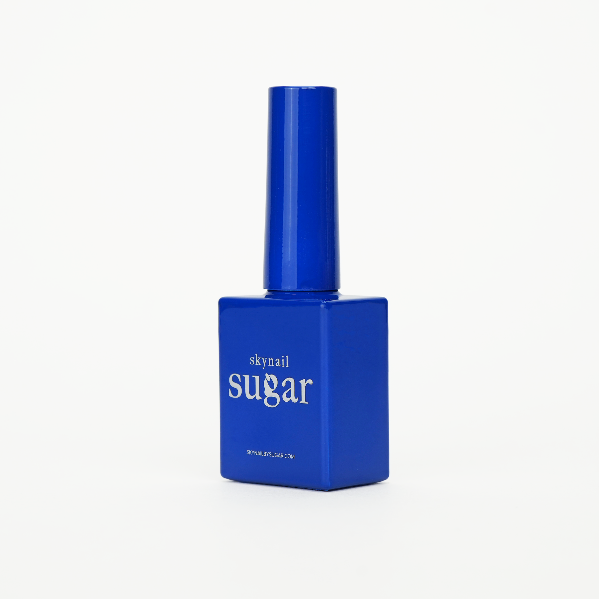 Bottle of rich blue gel nail polish from Skynailbysugar